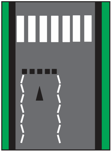 k53 practice question road surface marking illustration
